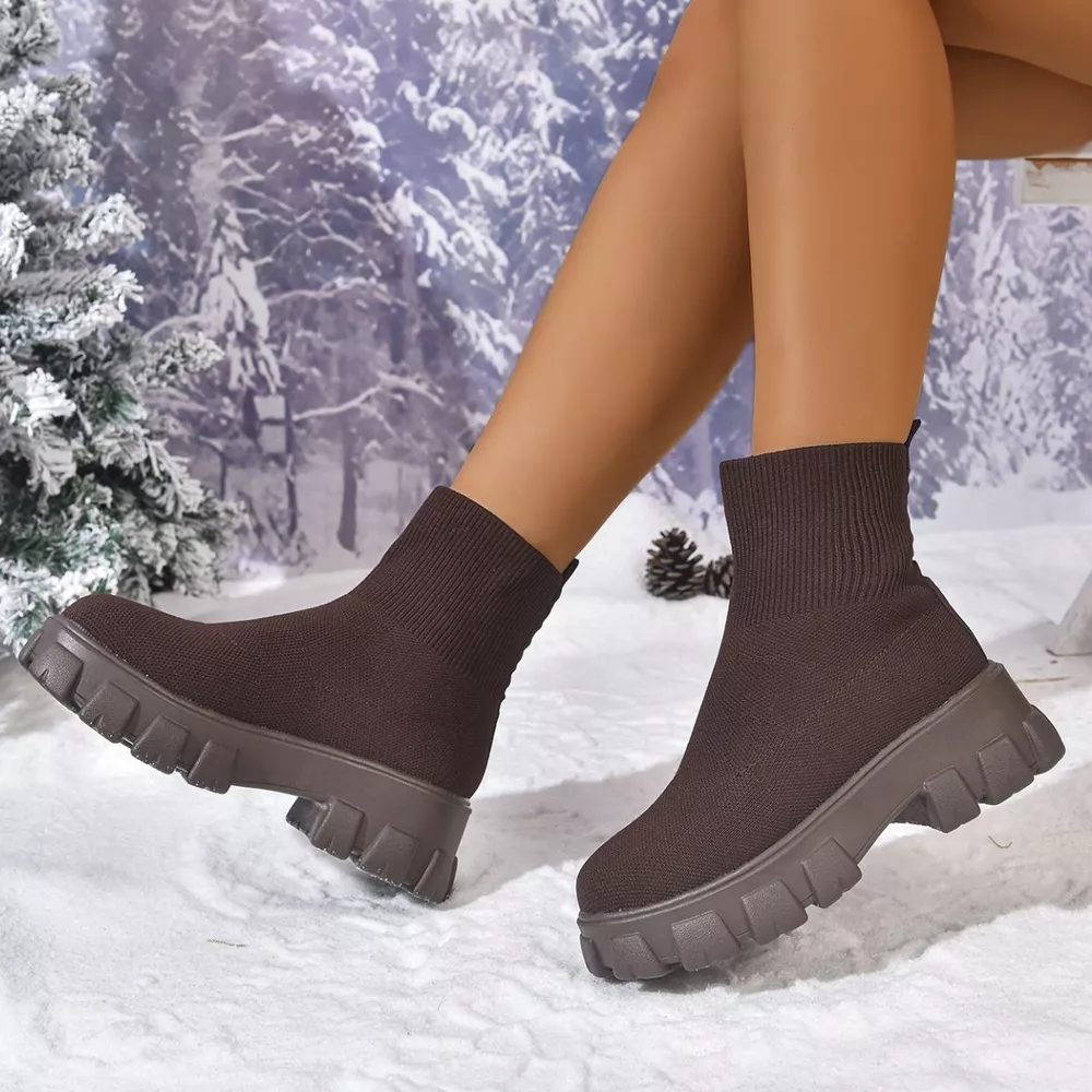Round Toe Block Heels Boots, image 11