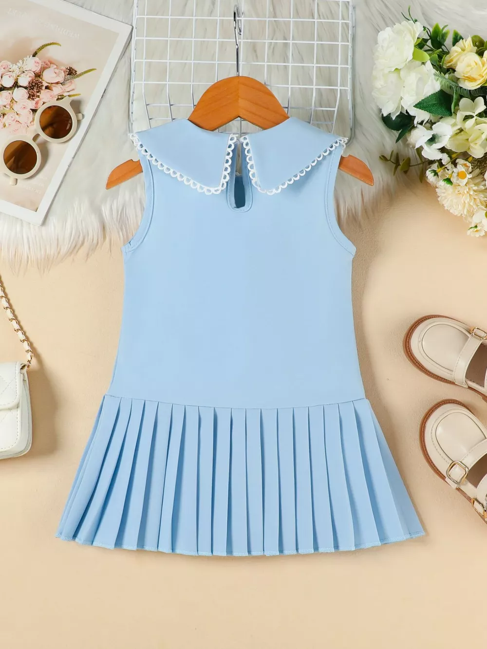 Children's Bow-Accented Pleated Dress, image 15