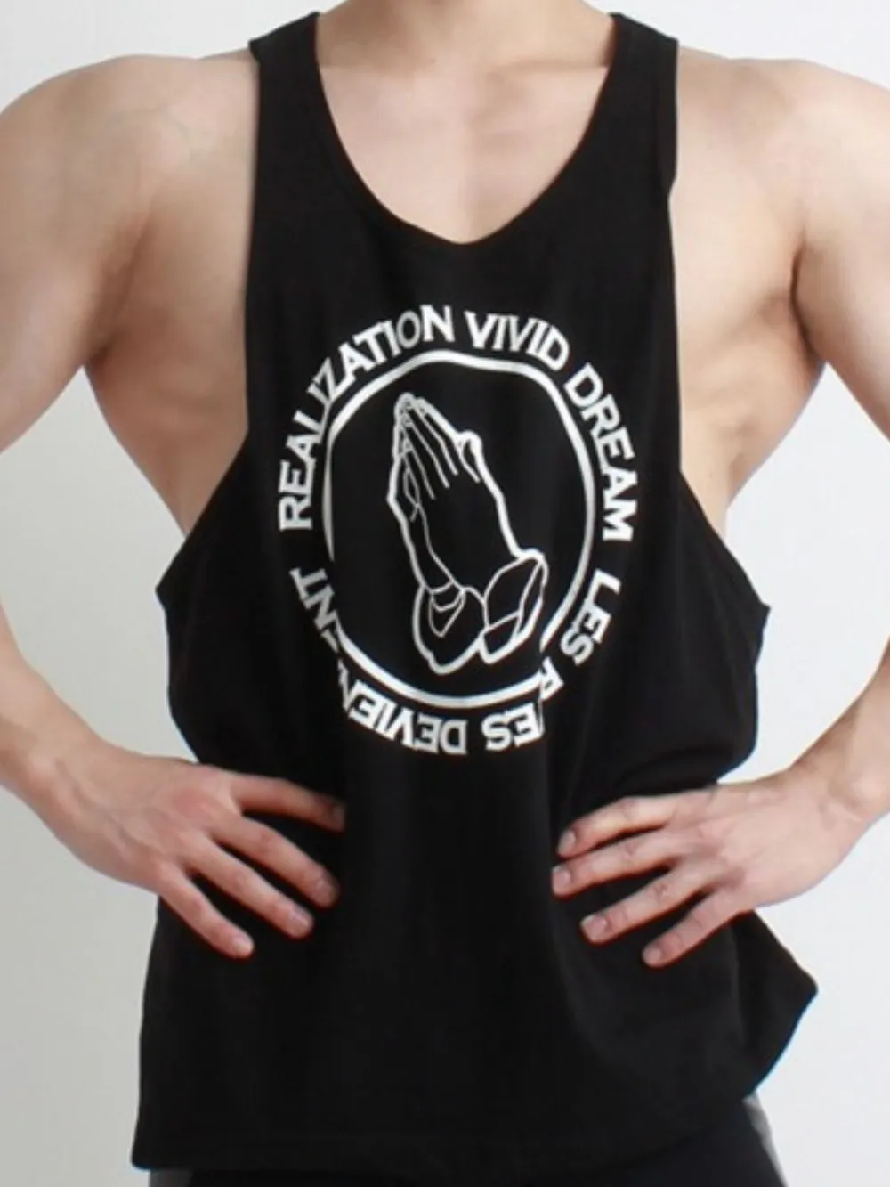 Men's Round Neck Graphic Tank, image 3