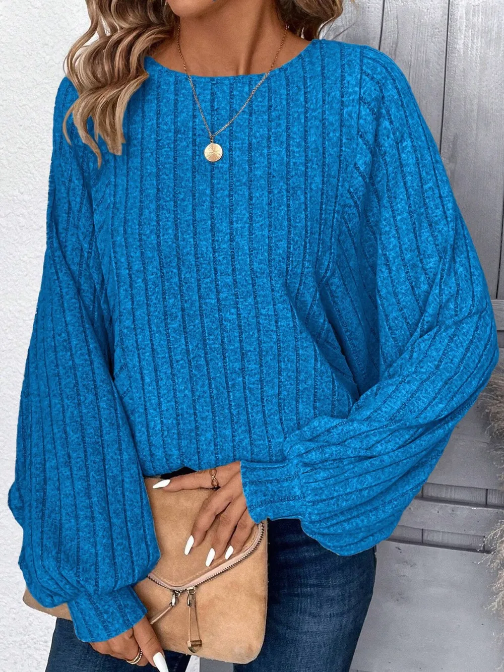 Plus Size Round Neck Batwing Sleeve T-Shirt, image 18