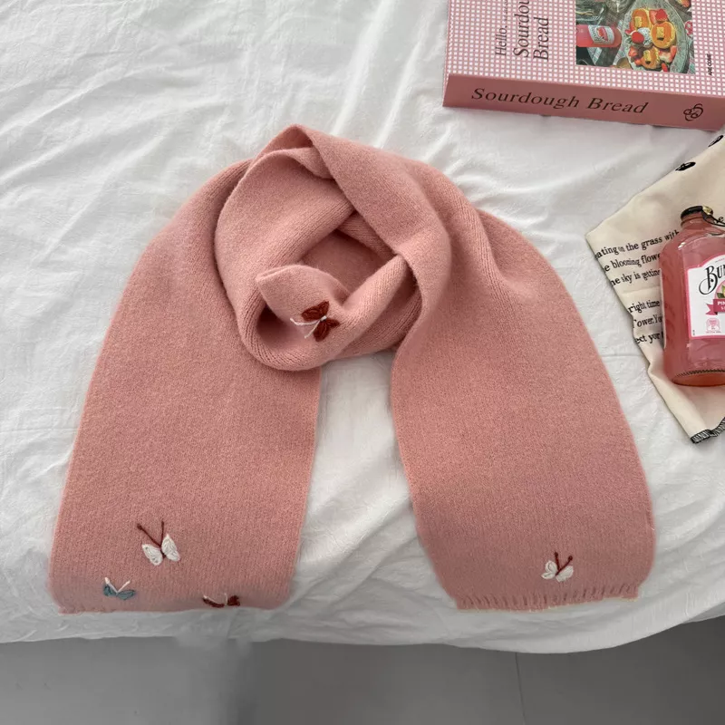 Butterfly Embroidered Knitted Scarf, image 21