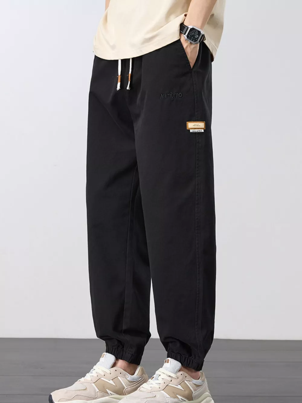 Men's Plus Size Casual Elastic Waist Joggers, image 8