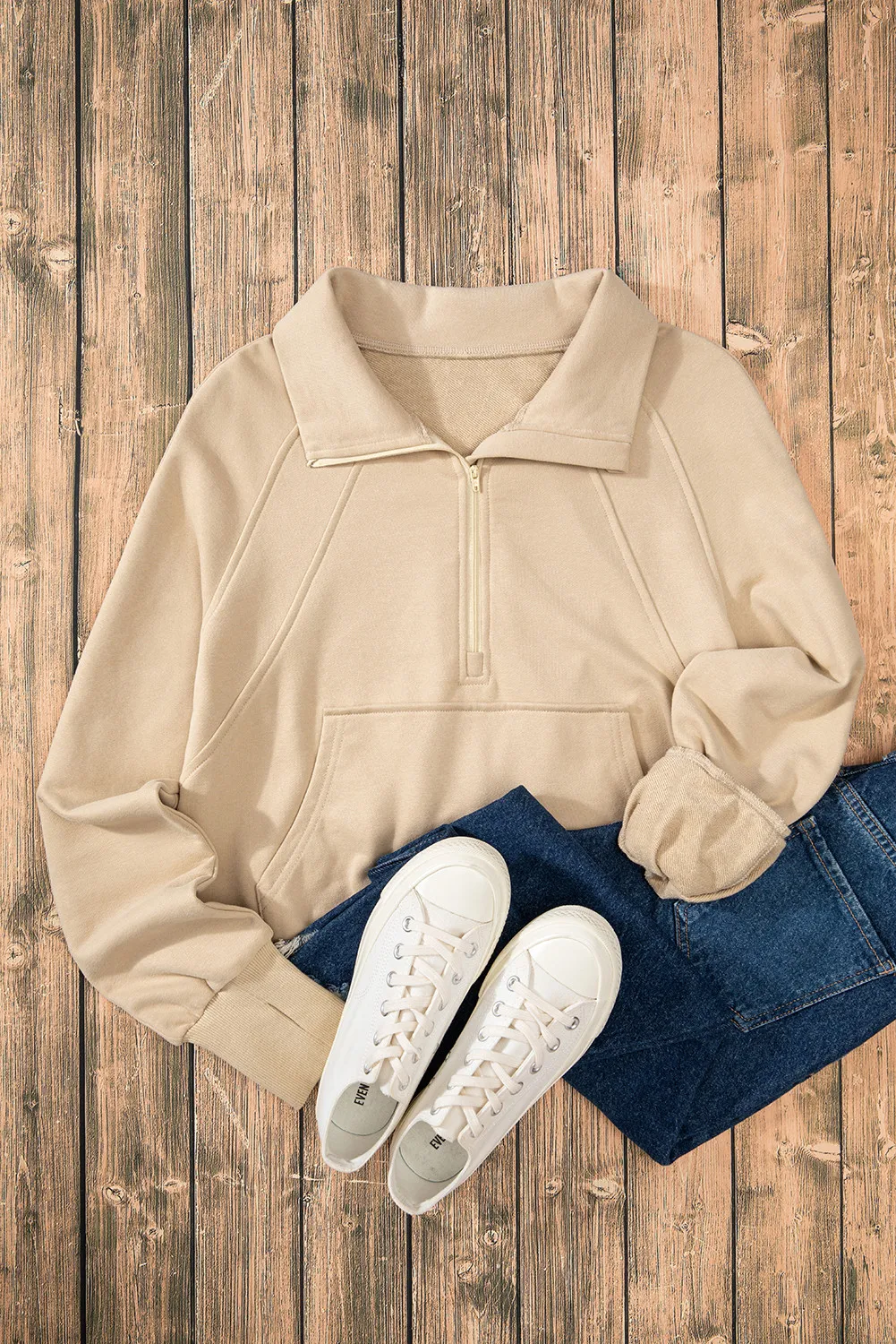 Half Zip Long Sleeve Sweatshirt, image 11