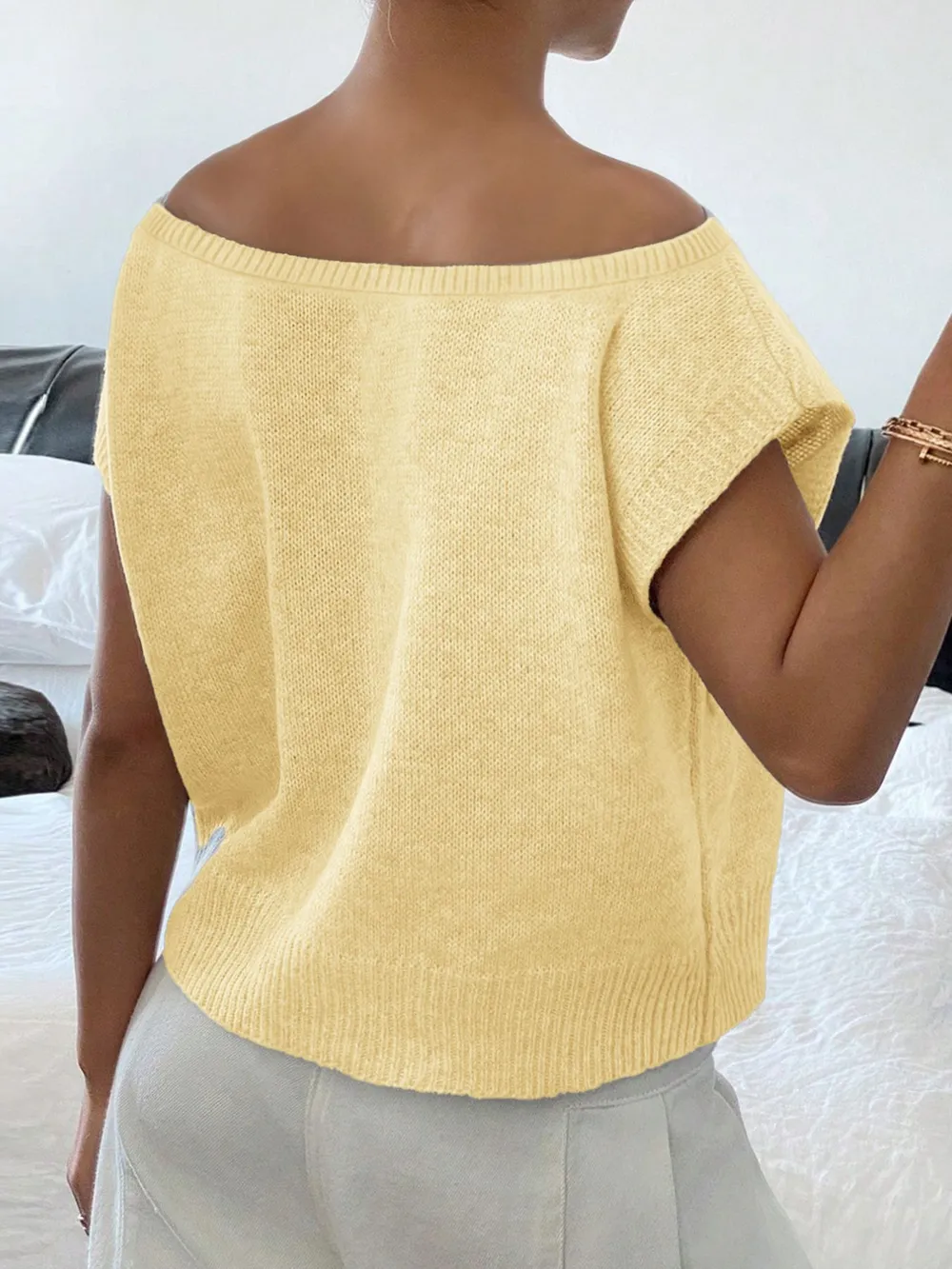 Ribbed Hem Boat Neck Sweater, image 13