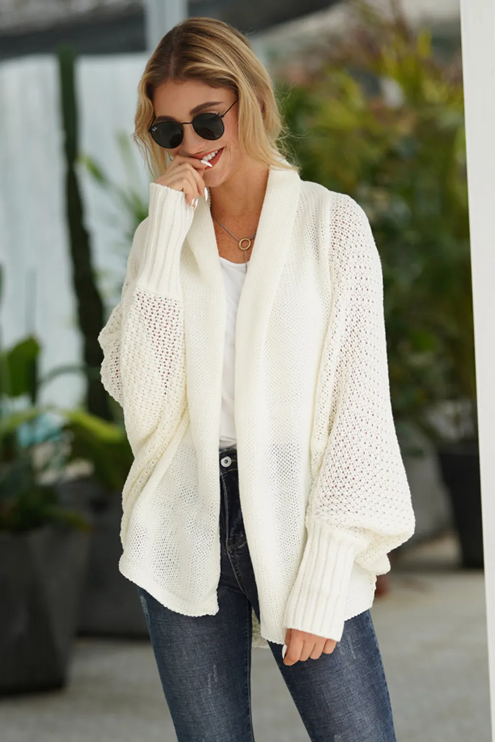 Open Front Batwing Sleeve Cardigan, image 10