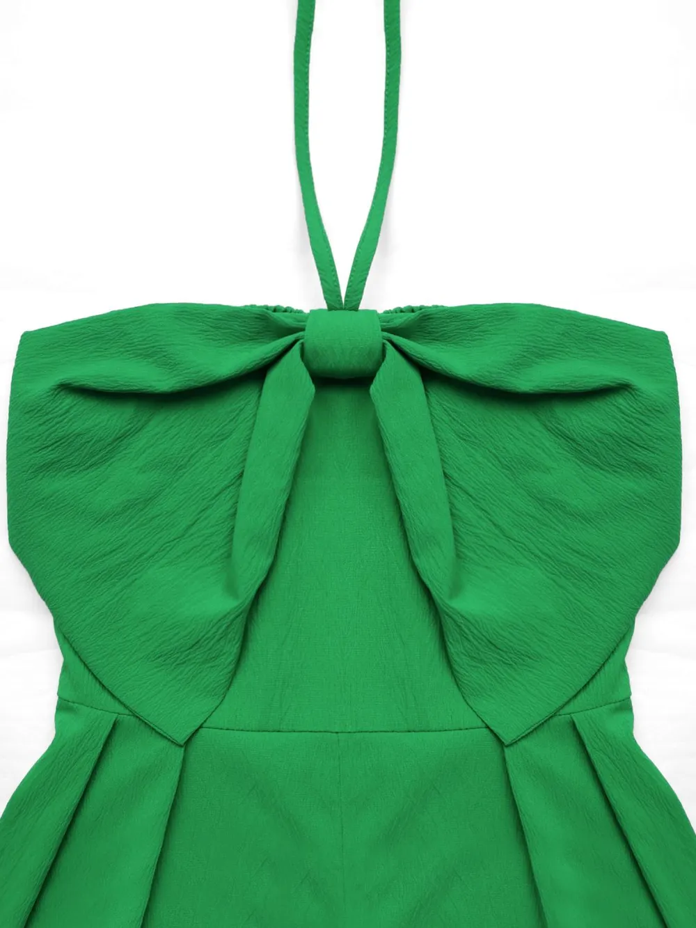 Bow Halter Neck Smocked Romper, image 2