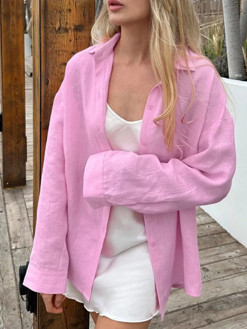 Button Up Long Sleeve Shirt, image 7