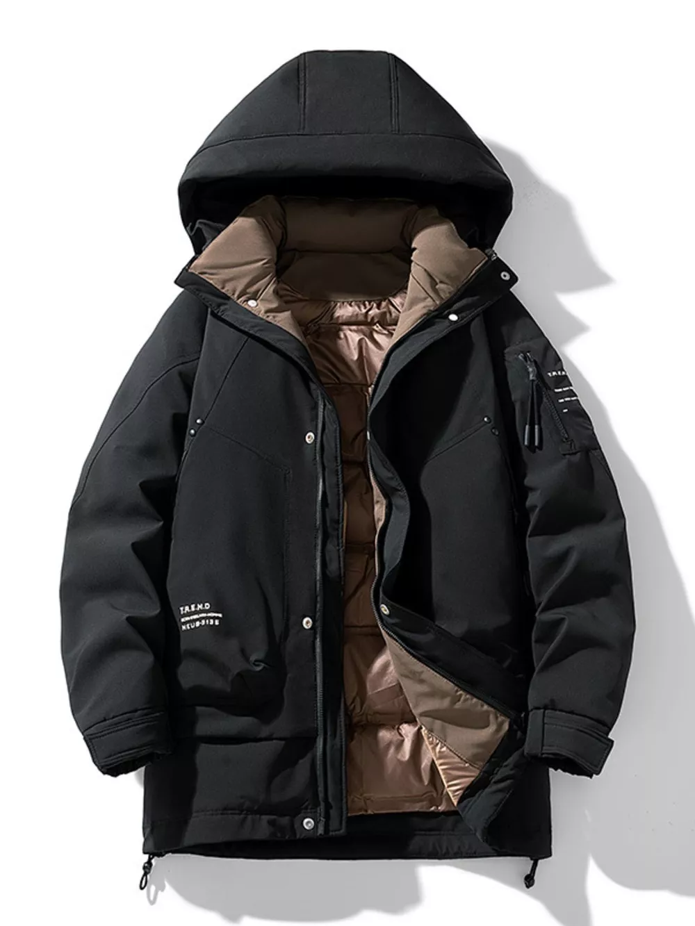 Men's Plus Size Urban Style Hooded Winter Padded Jacket