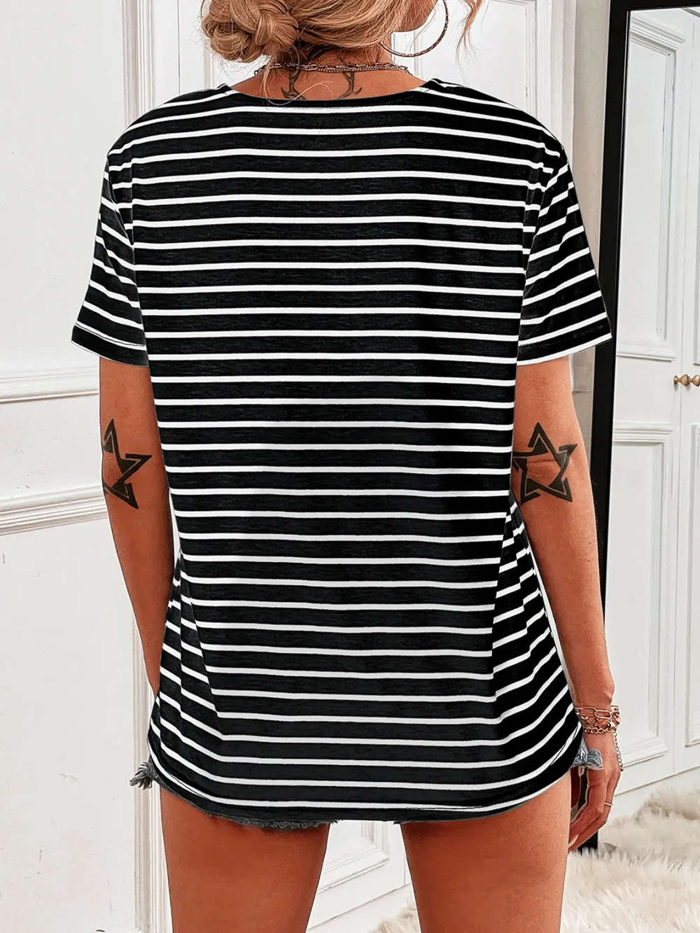 Striped Short Sleeve Top, image 7