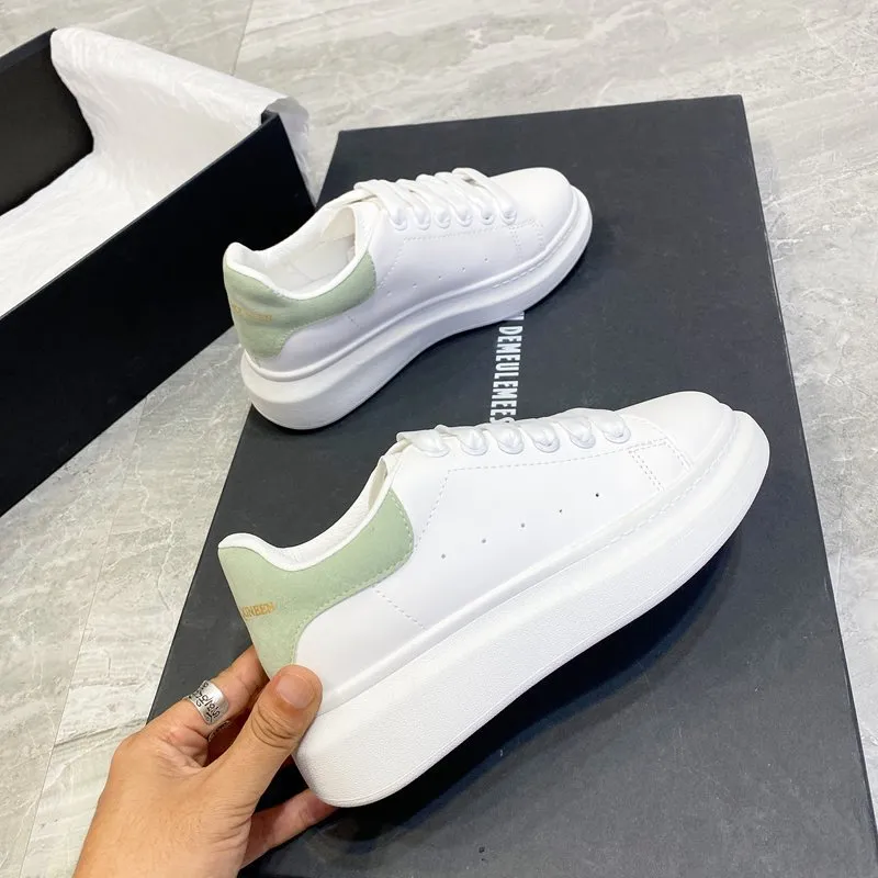 PU Leather Lace Up Round Toe Platform Sneakers, image 4