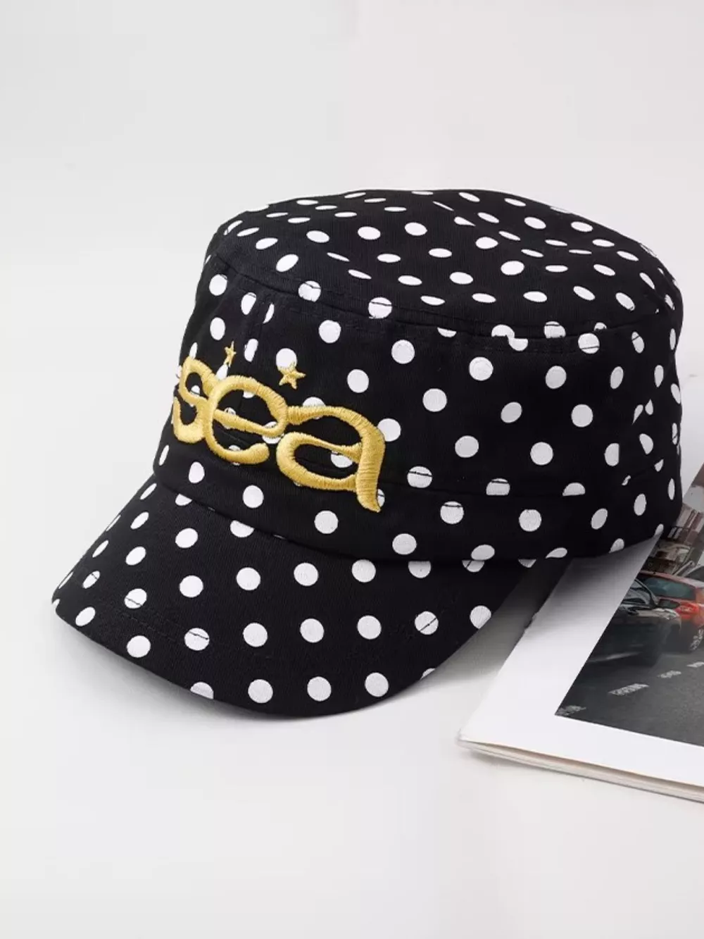Polka Dot Embroidered Baseball Cap
