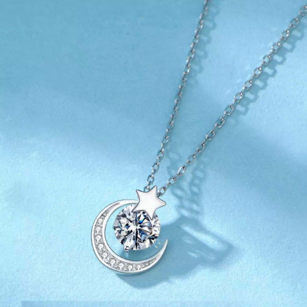 Star and Moon Pendant Necklace, image 2