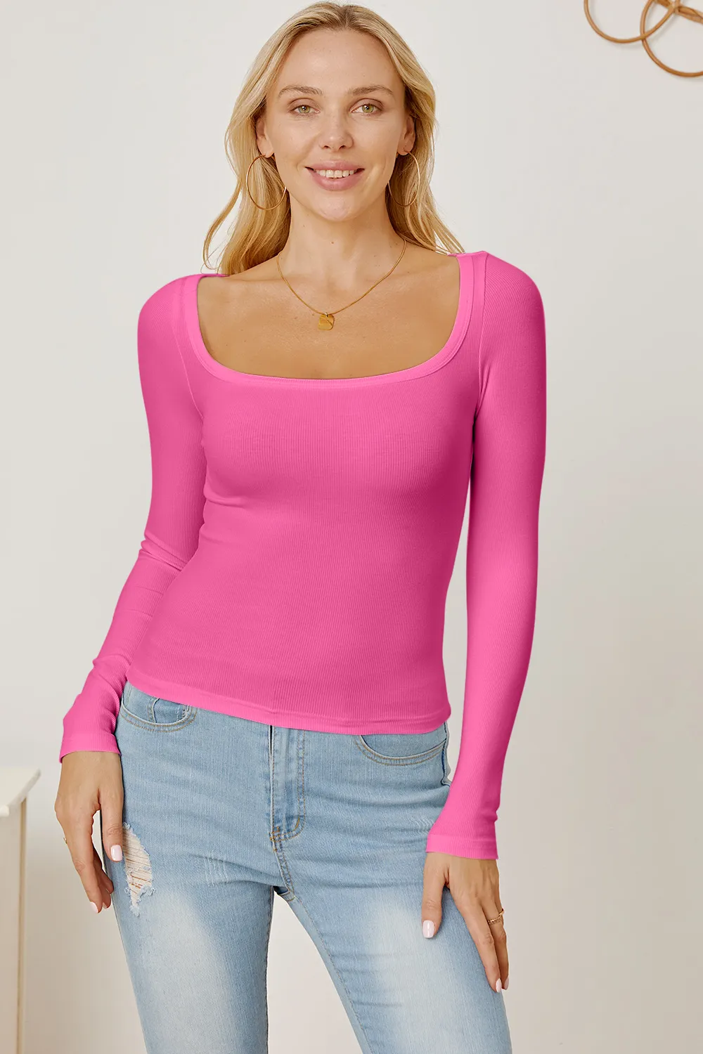 Square Neck Long Sleeve T-Shirt, image 28