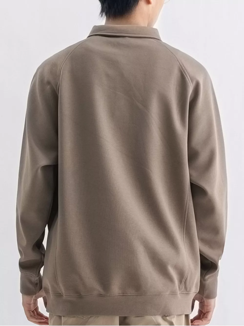 Men's Plus Size Casual Long Sleeve Polo, image 10