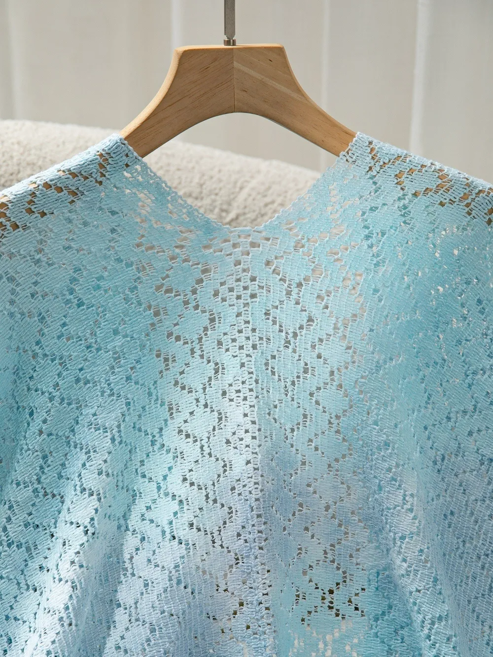 Openwork Tassel Gradient Knit Cover Up, image 20