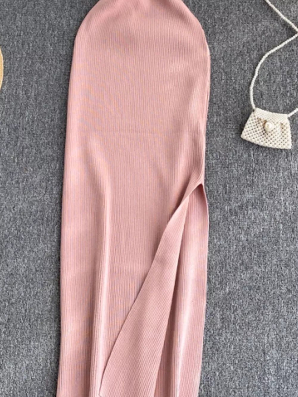 Knot Back Sleeveless Knit Bodycon Midi Dres, image 32