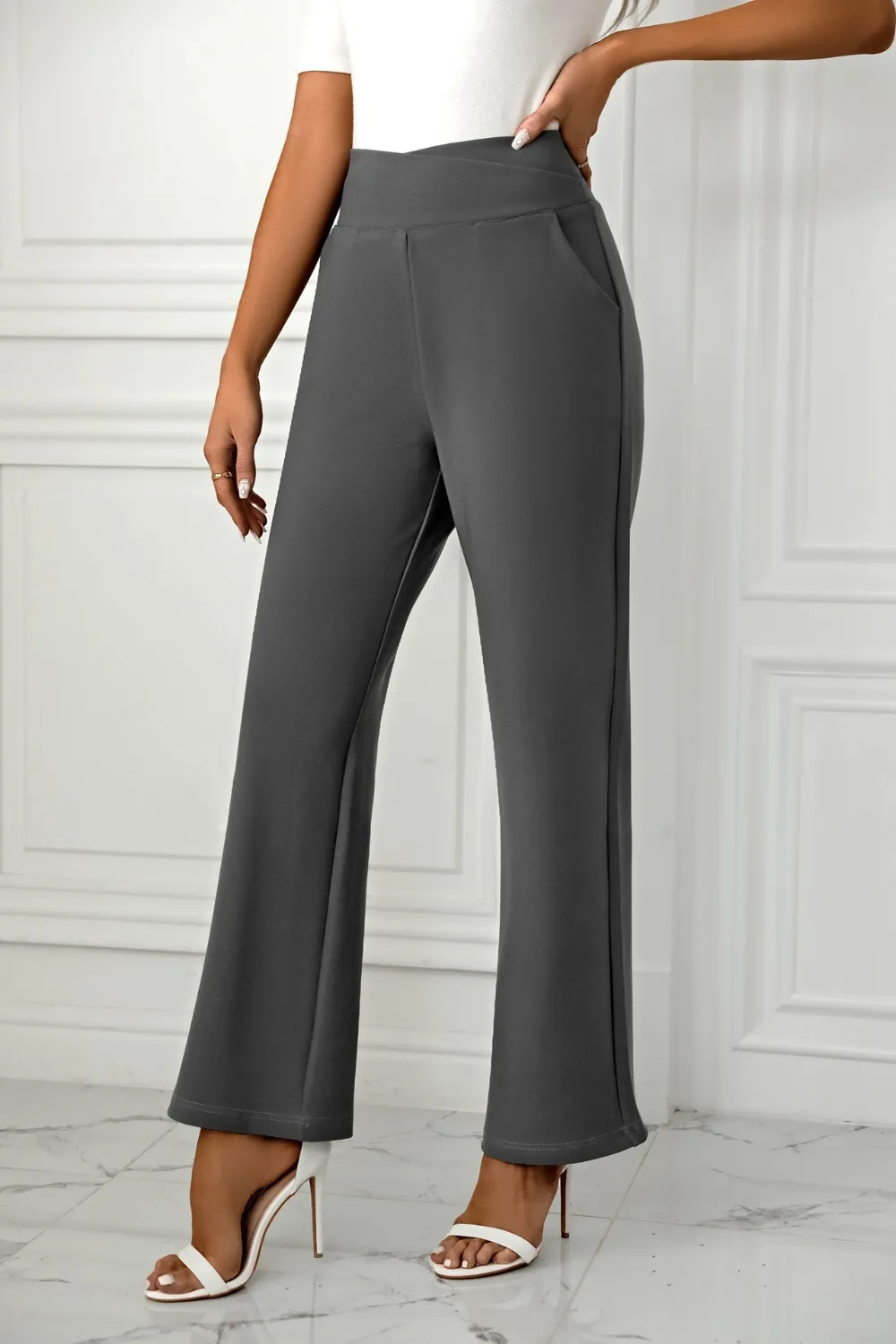 High Waist Straight Leg Pants, image 13