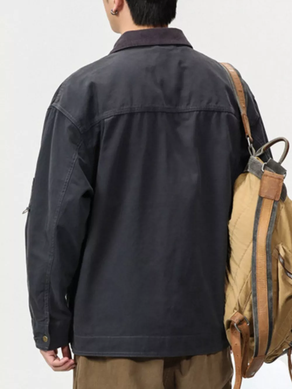 Men's Full Size Zip UP Long Sleeve Jacket Plus Size, image 5