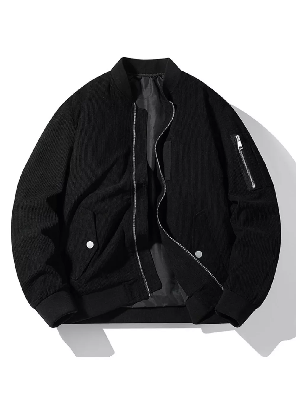 Men's Plus Size Zip Up Long Sleeve Jacket