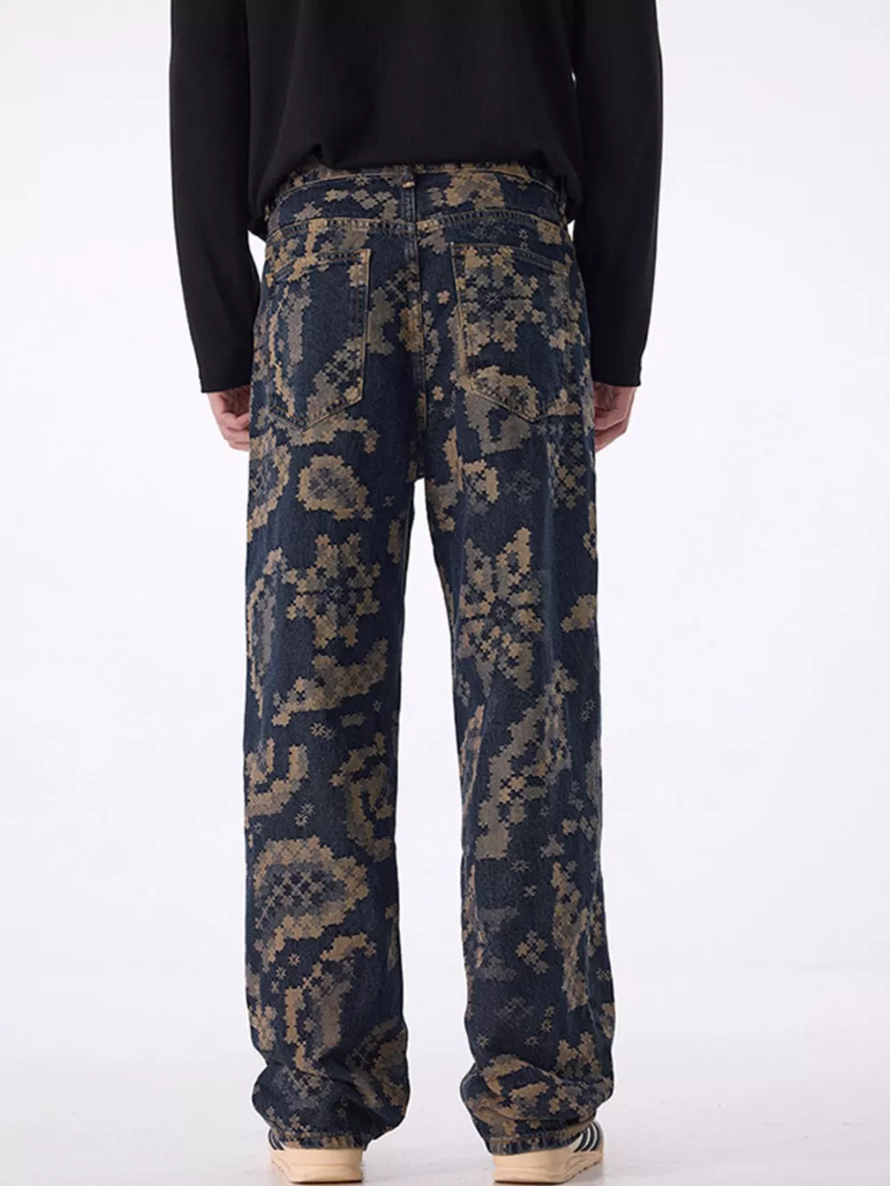 Men's Printed Wide Leg Cargo Pants, image 3