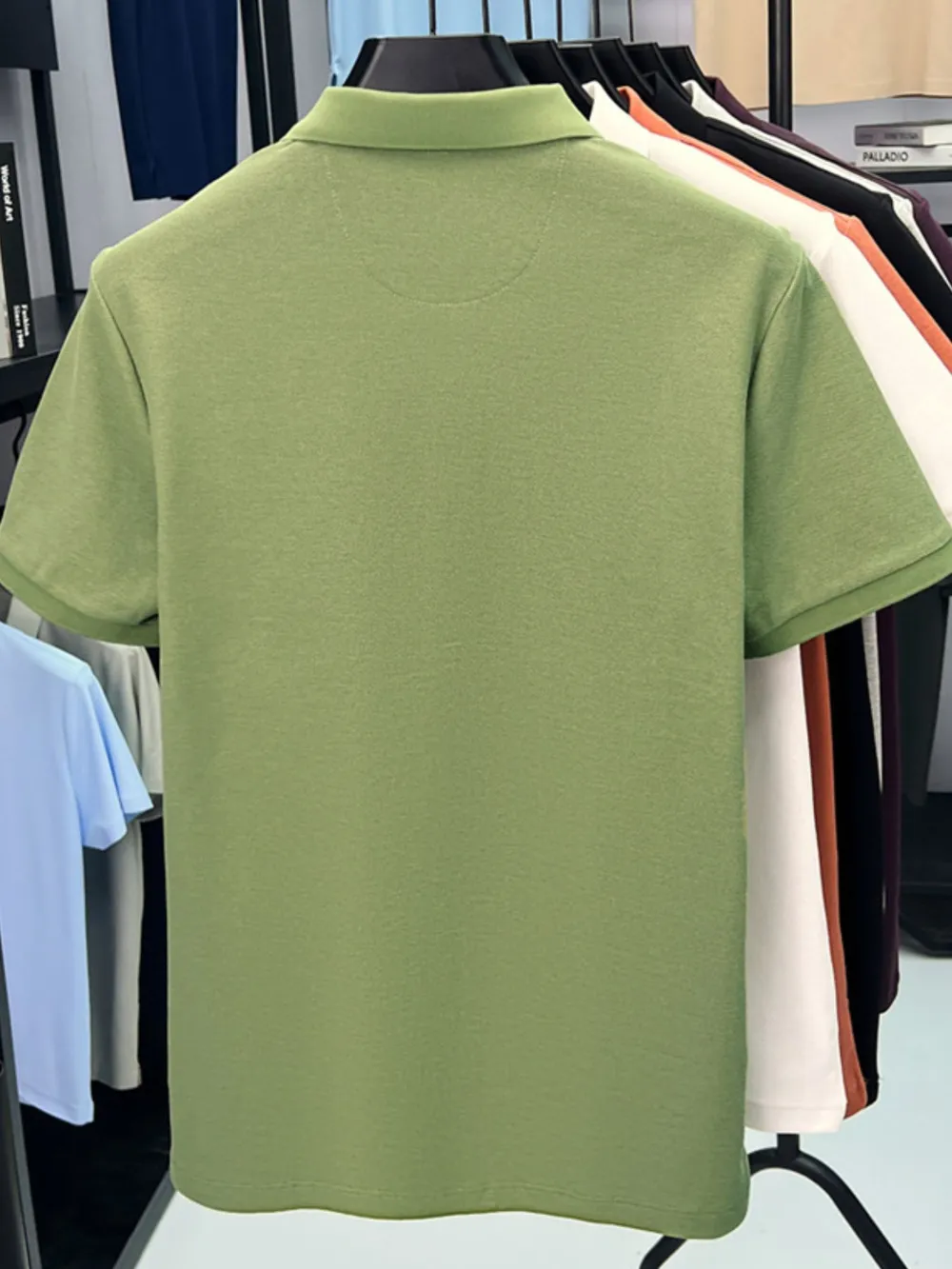 Men's Plus Size Button Detail Short Sleeve Polo, image 3