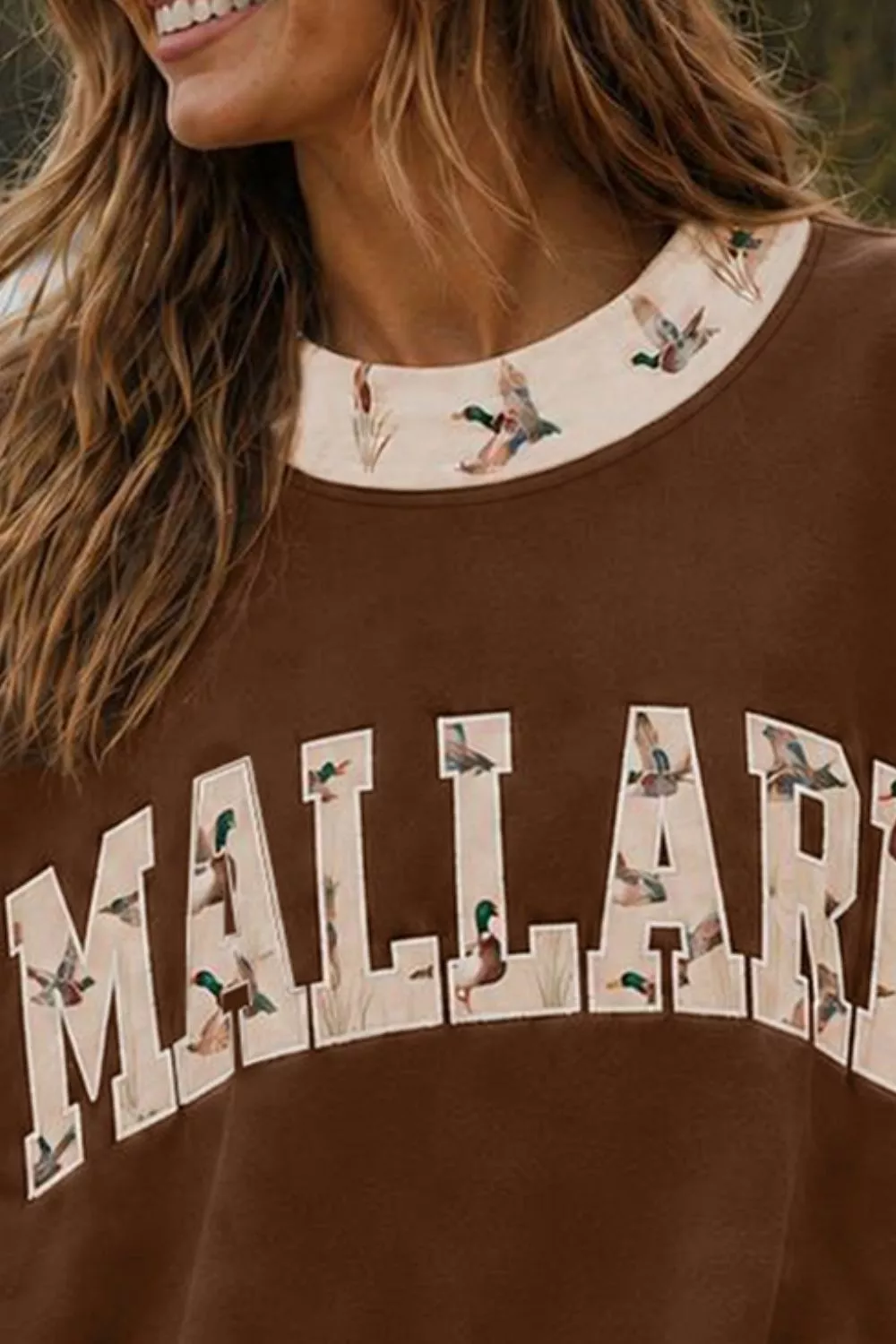 Mallard Oversized Sweatshirt with Contrast Trim, image 3