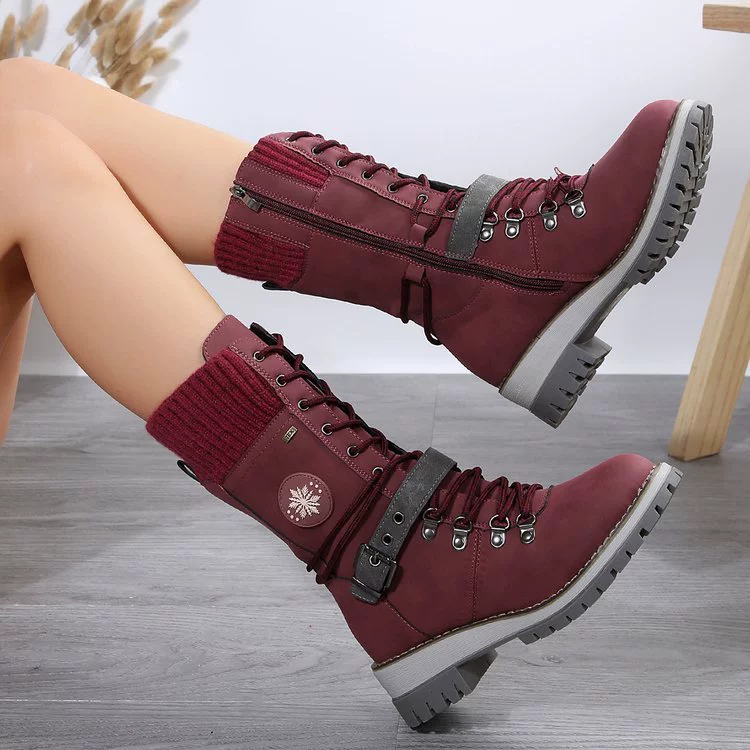 Lace Up Block Heel Boots, image 12