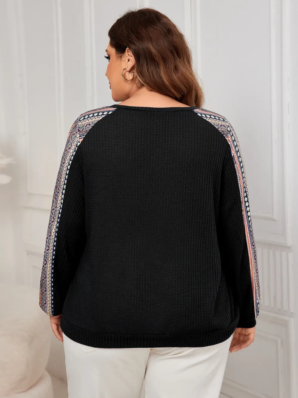 Plus Size Printed Long Sleeve Sweatshirt, image 10