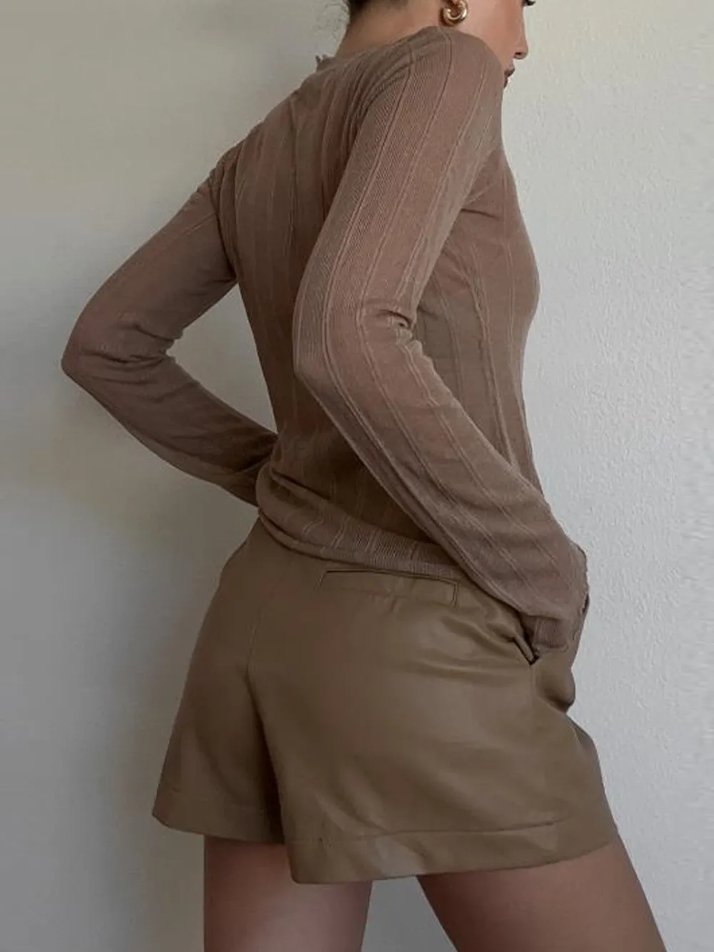 Round Neck Long Sleeve T-Shirt, image 3