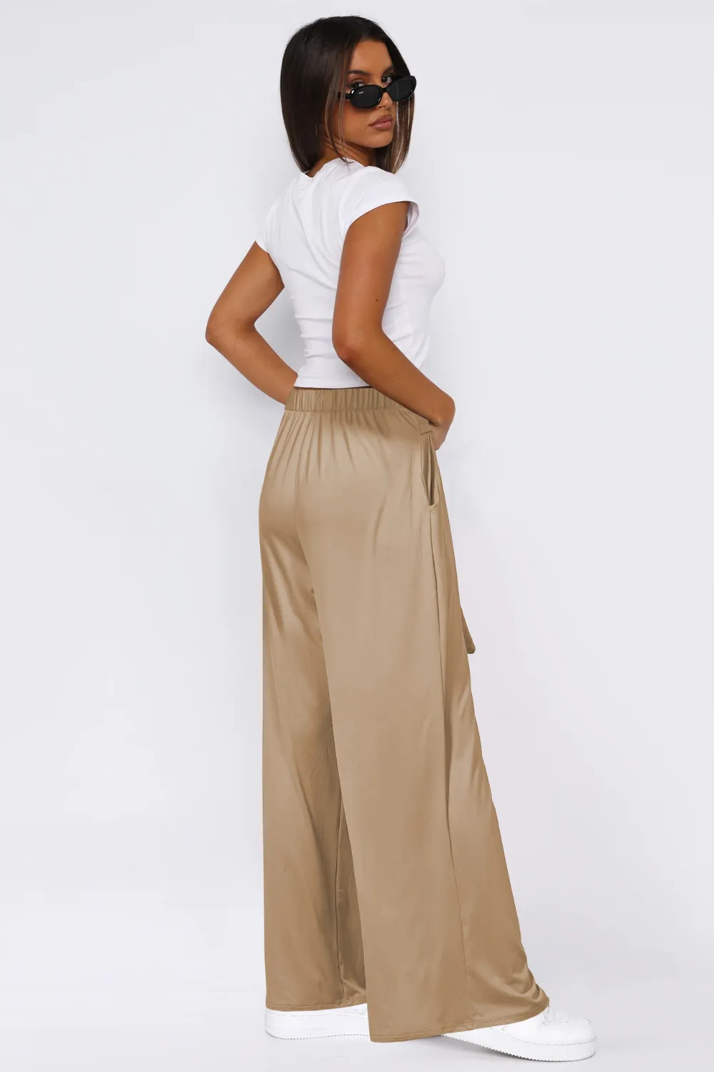 Tied Pocketed Wide Leg Pants, image 7