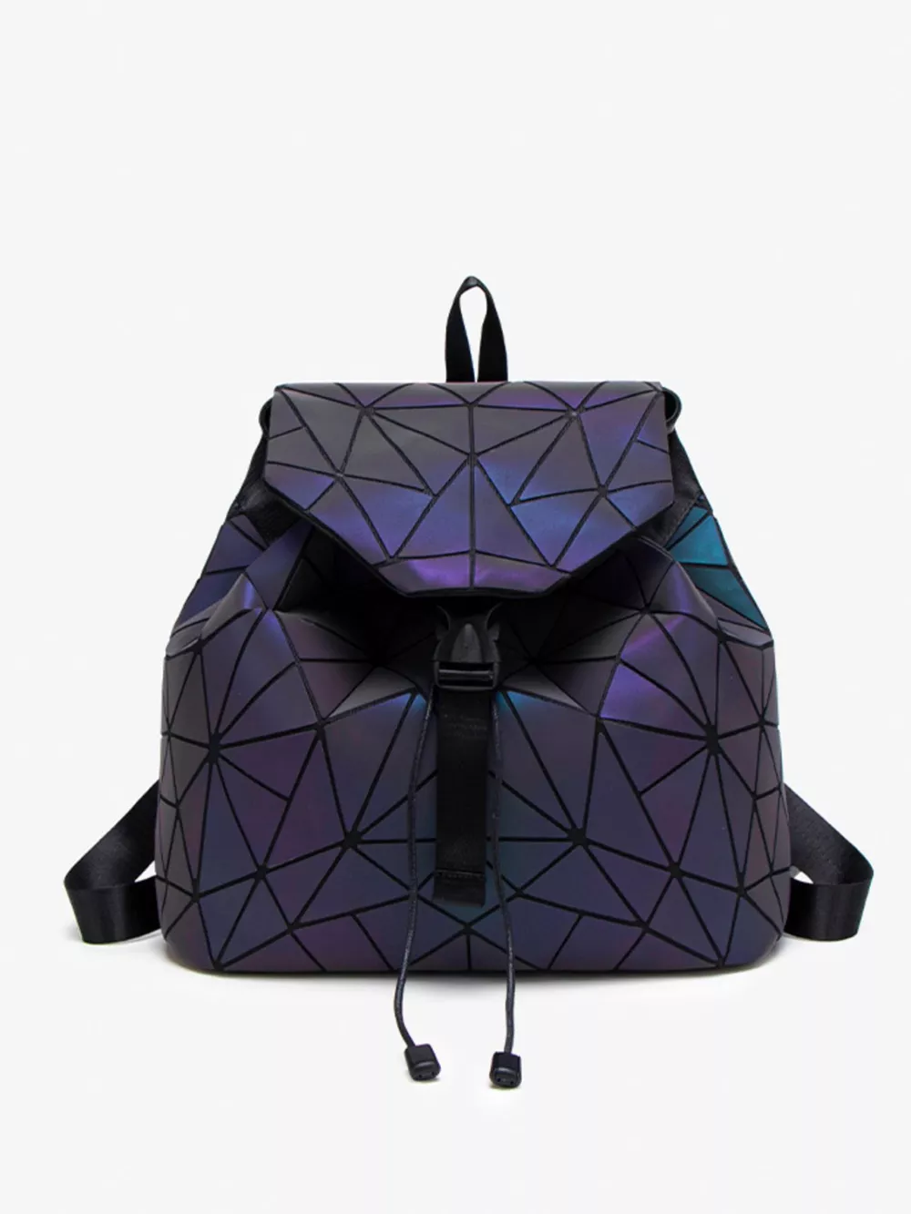 Geometric Buckle Backpack Bag, image 3