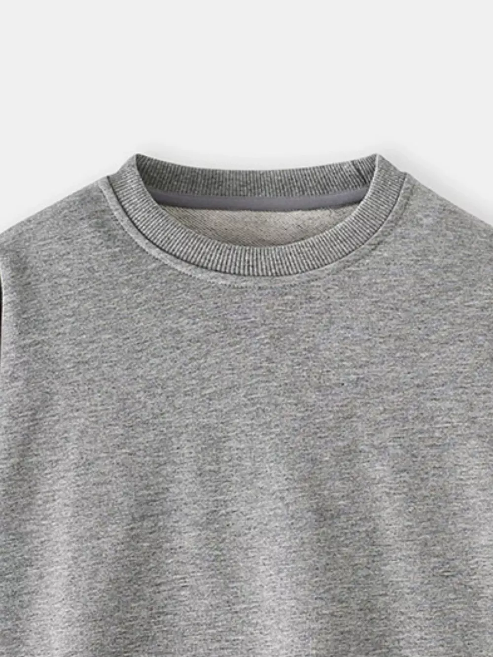 Children's Casual Solid Color Crew Neck Sweatshirt, image 3