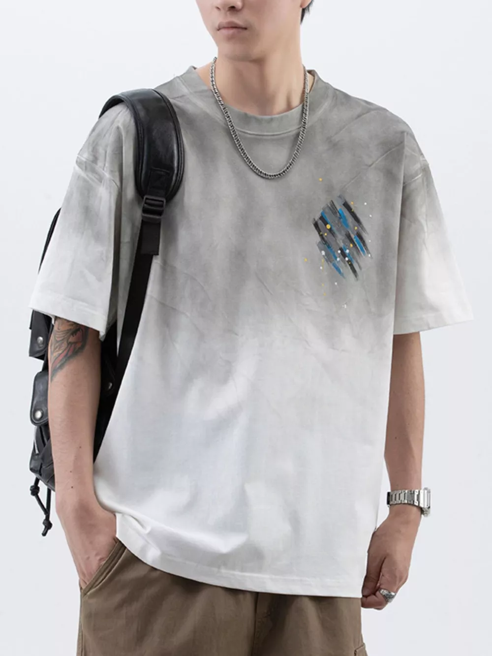 Men's Plus Size Round Neck Short Sleeve T-Shirt, image 7