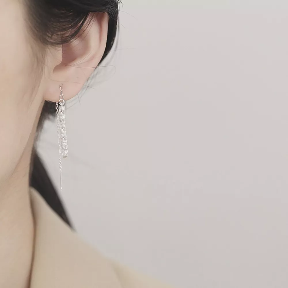 925 Sterling Silver Threader Earrings, image 2