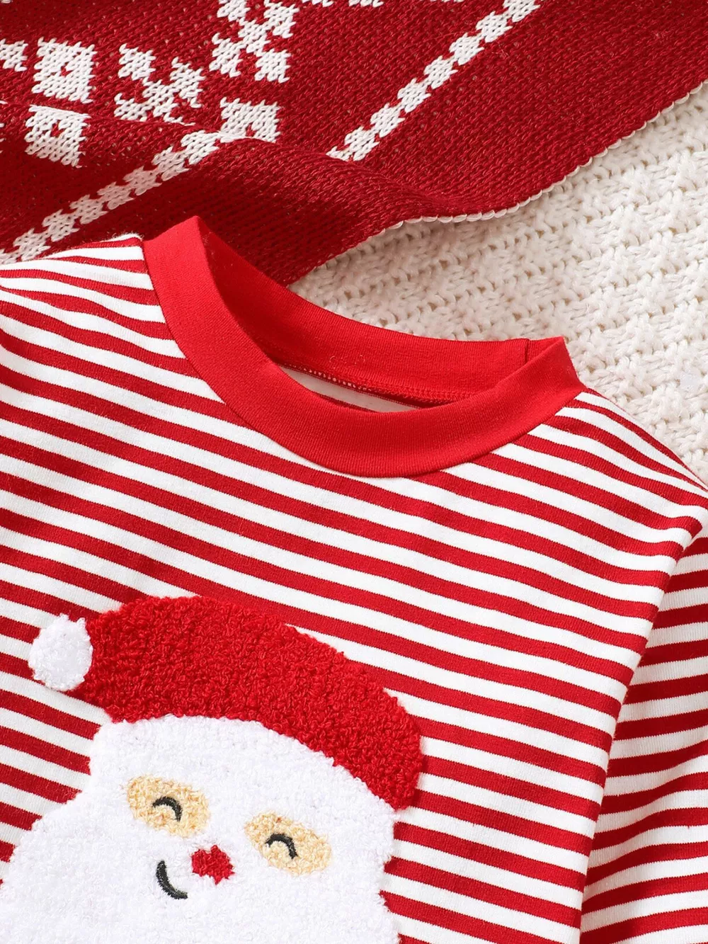 Children's Christmas Santa Striped Pajama Set, image 3