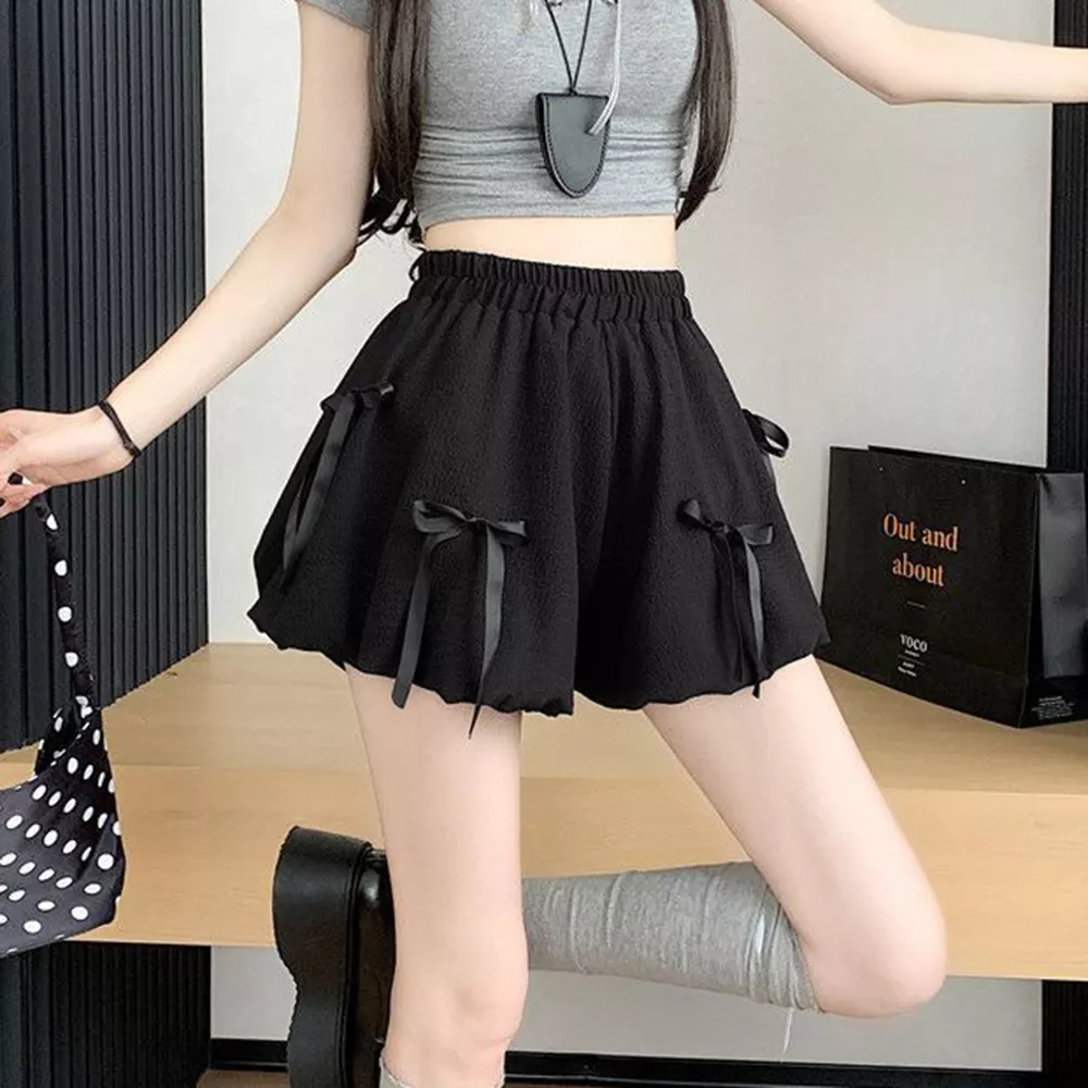 Bowknot High Waist Bubble Skirt, image 4