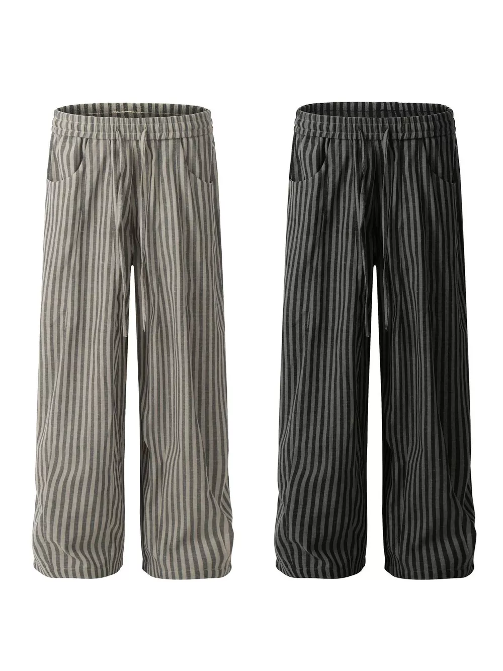 Men's Striped Casual Drawstring Pants, image 5