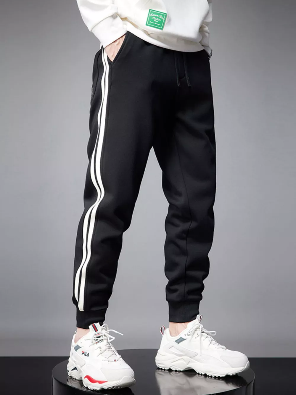 Men's Casual Striped Joggers