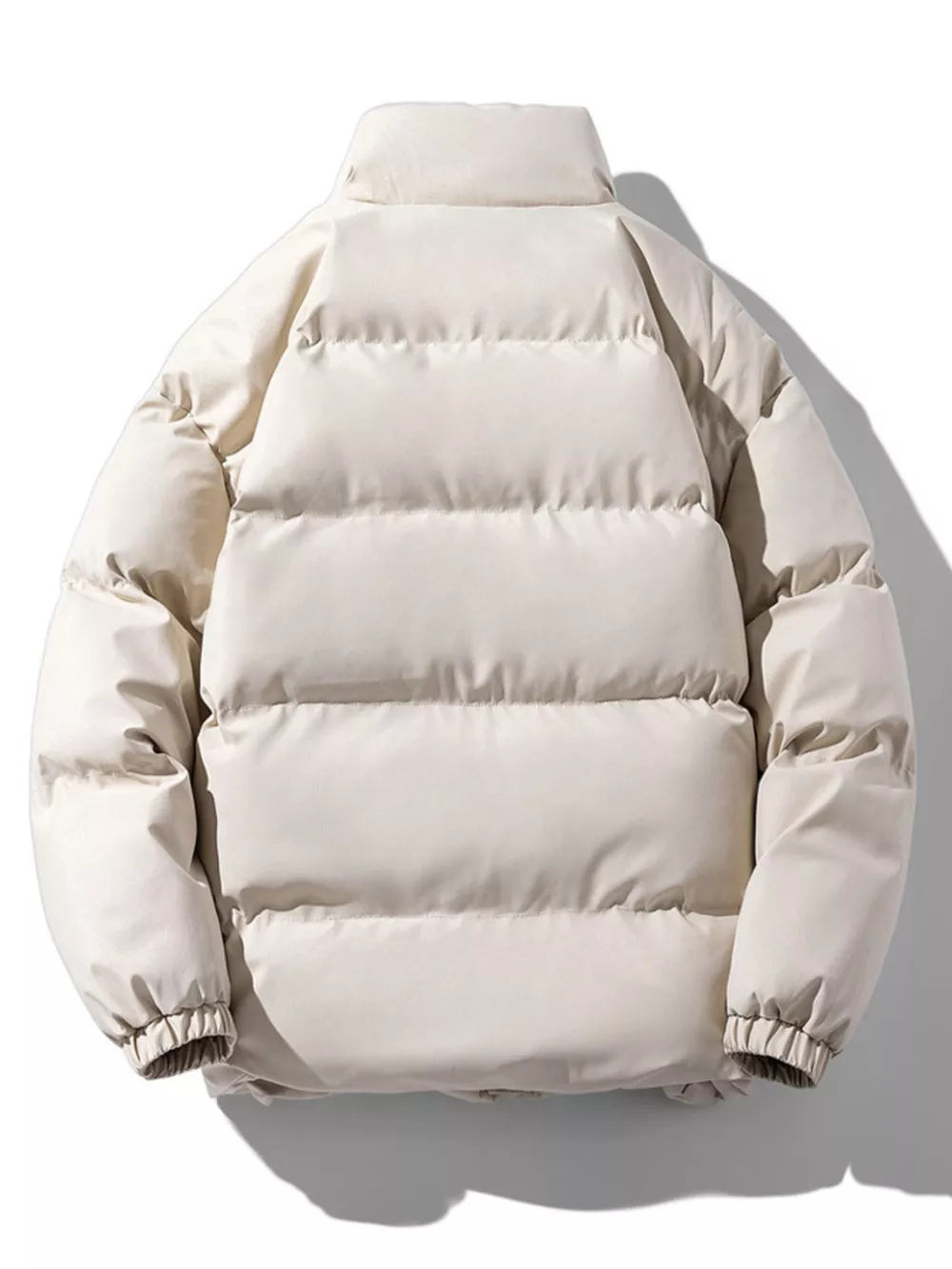 Men's Plus Size Zip Up Stand Collar Puffer Jacket, image 7