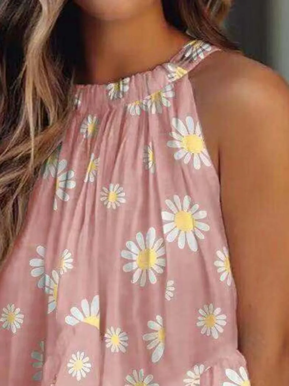Ruffled Printed Halter Neck Cami Top, image 6