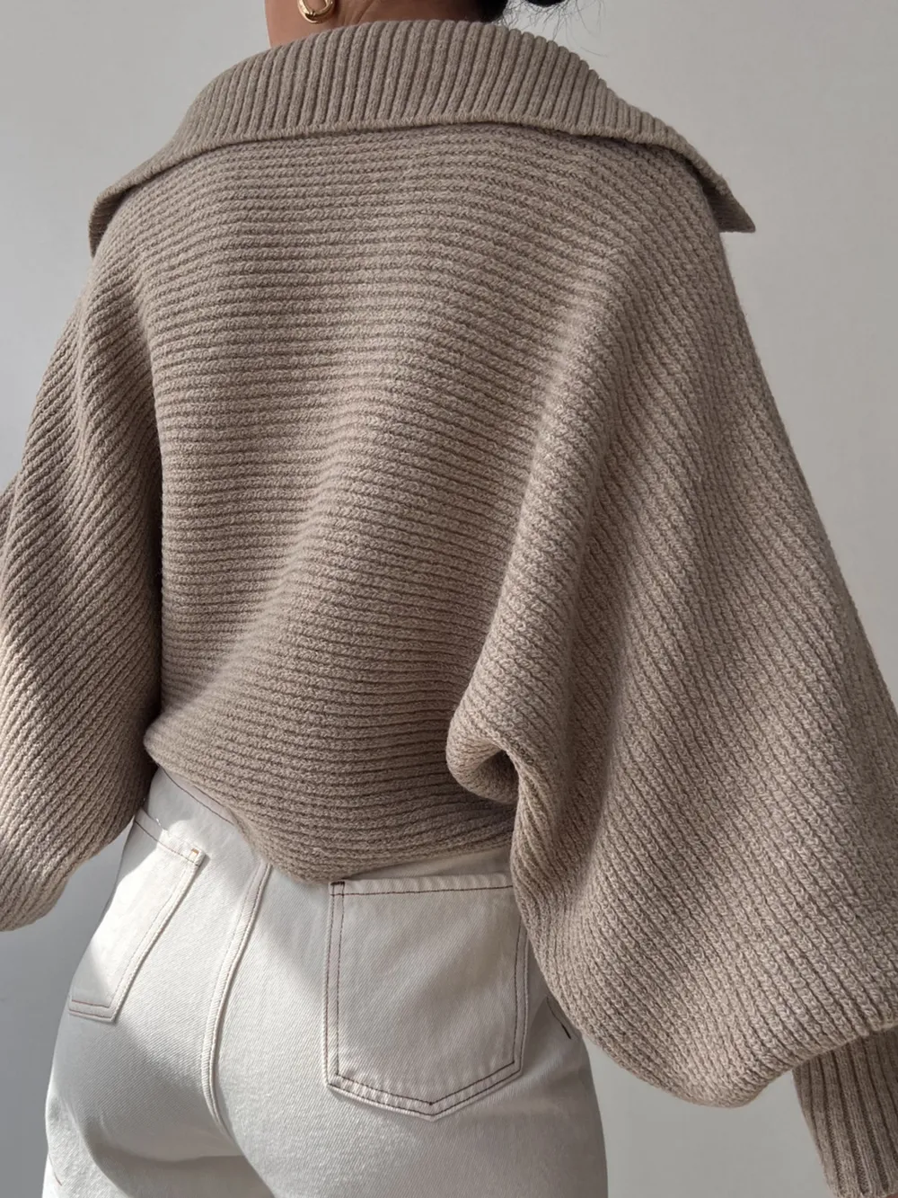 Johnny Collar Long Sleeve Sweater, image 13
