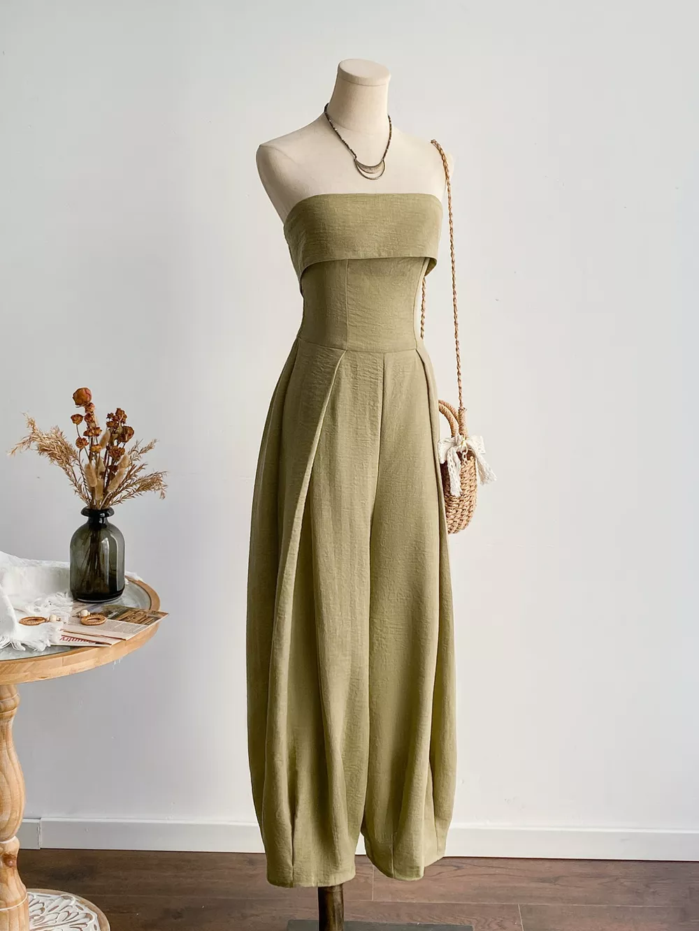 Wide Leg Tube Jumpsuit