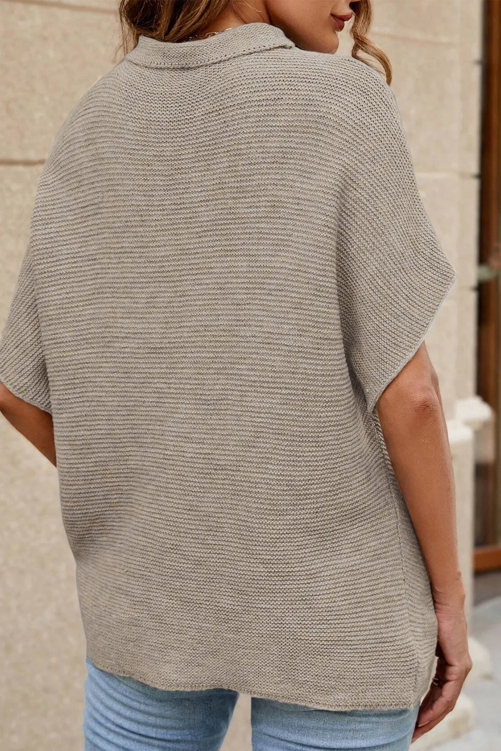 Mock Neck Short Sleeve Sweater, image 5