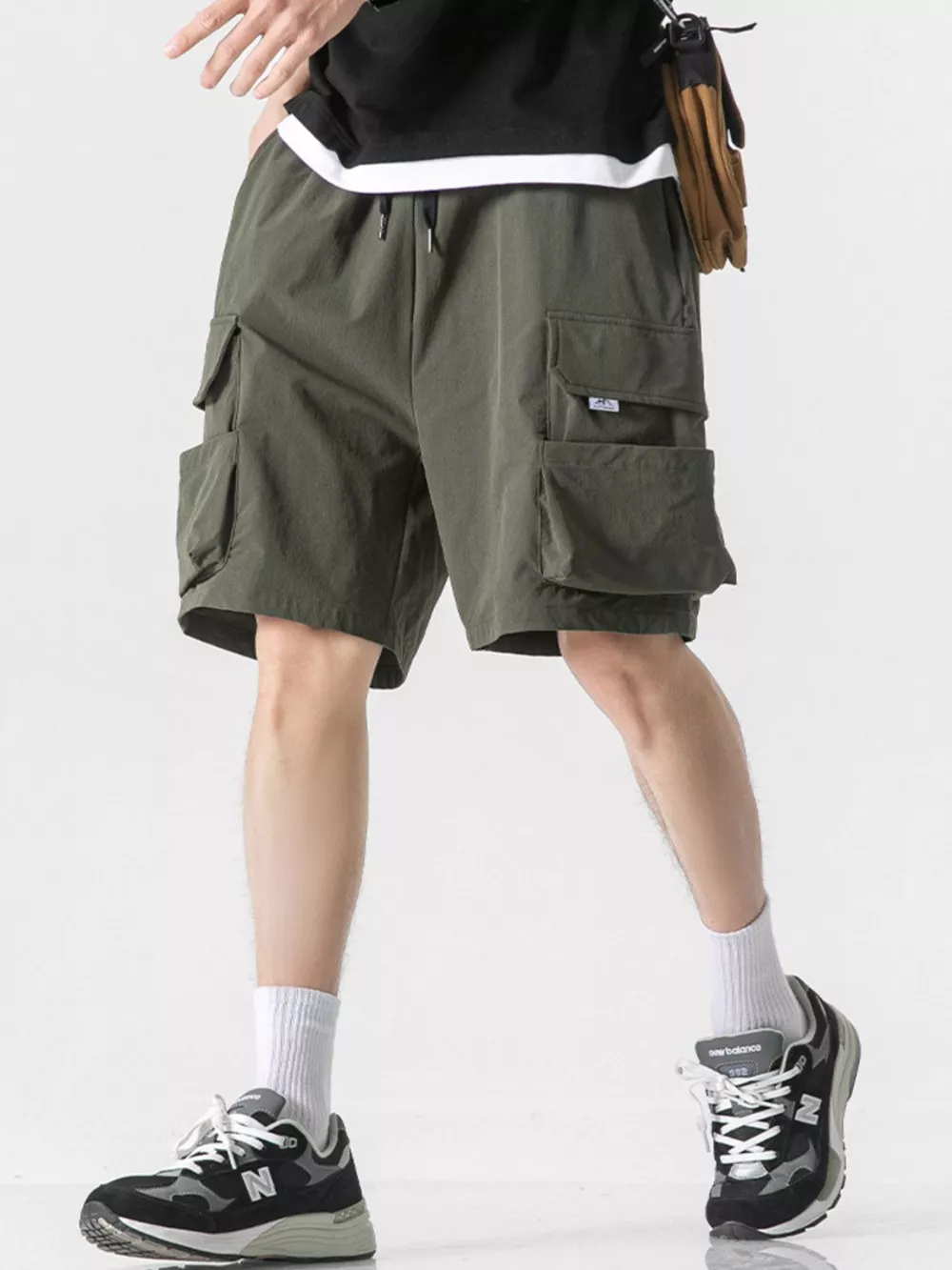 Men's Plus Size Loose Fit Cargo Shorts, image 8