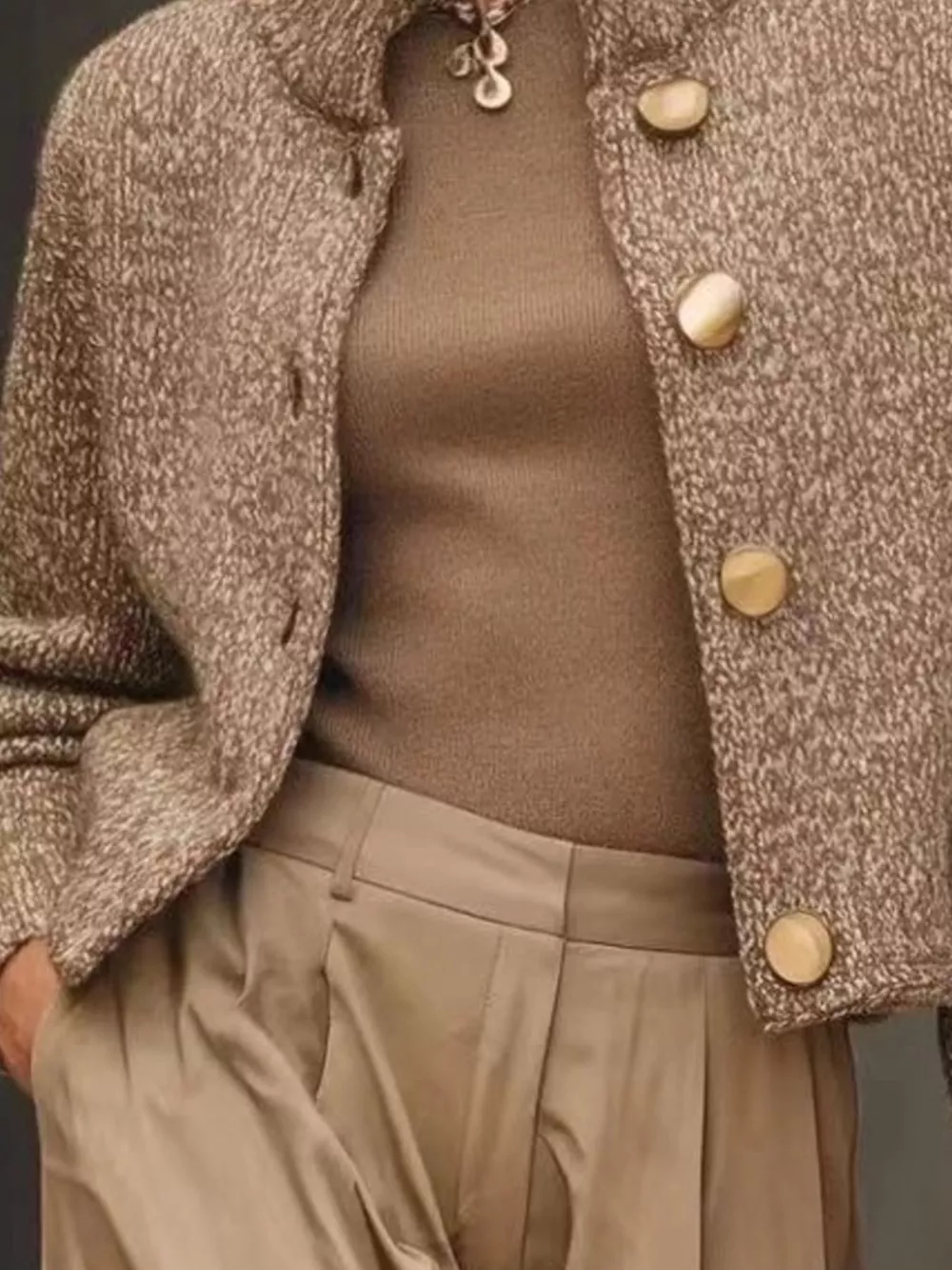 Full Size Button-Down Long Sleeve Cardigan Plus Size, image 3