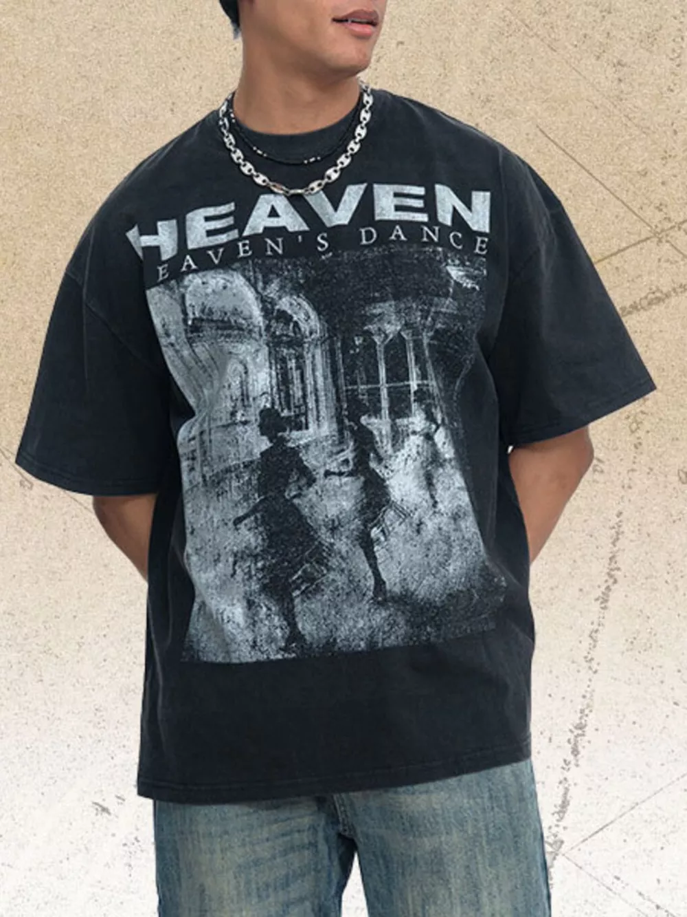 Men's Graphic Round Neck Short Sleeve T-Shirt