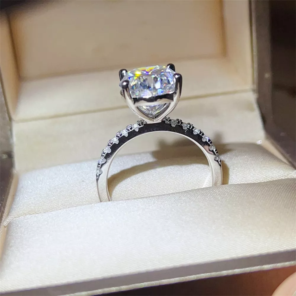 8 Carat Moissanite 925 Sterling Silver Ring, image 6