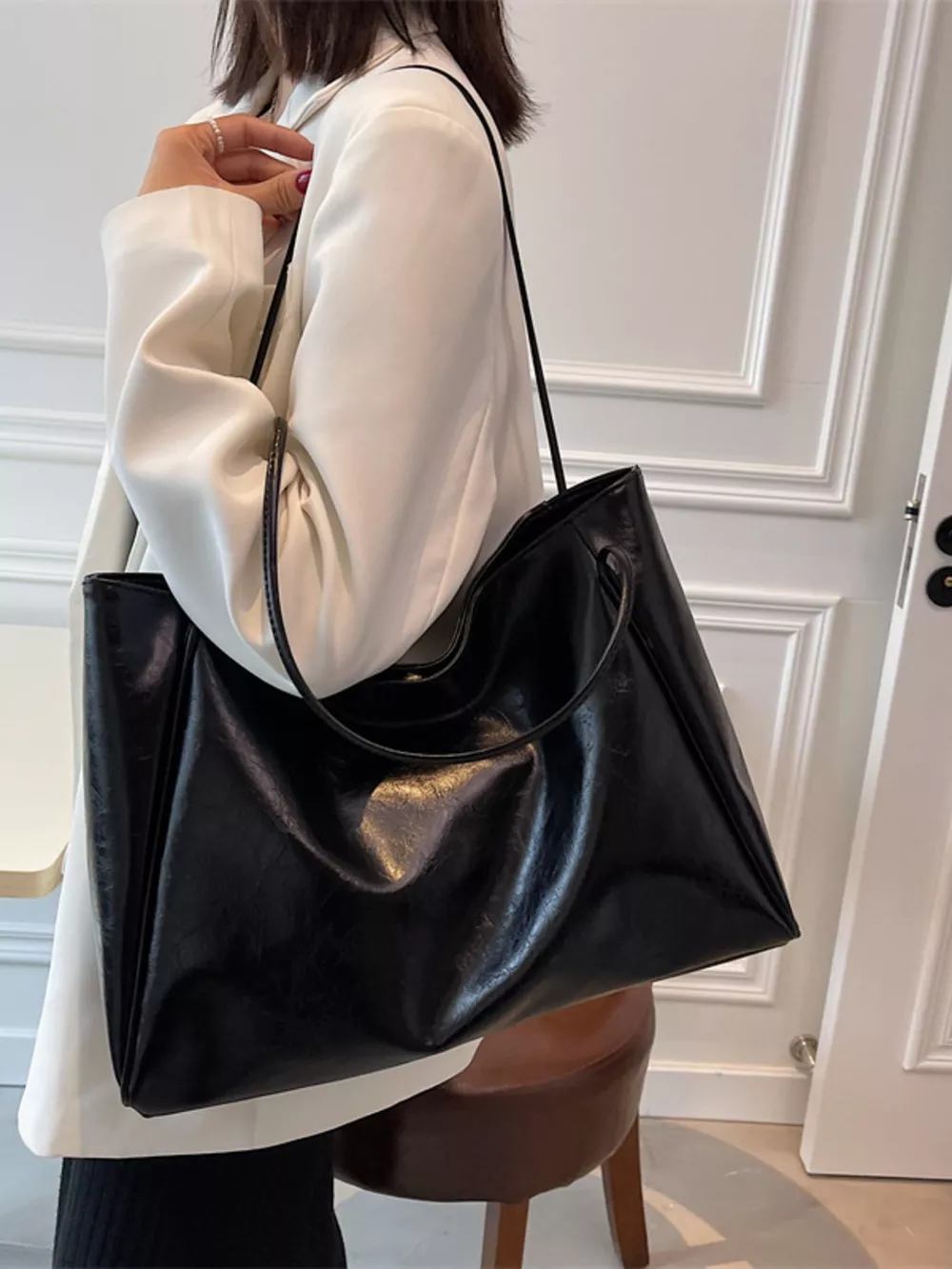 PU Leather Tote Bag, image 3