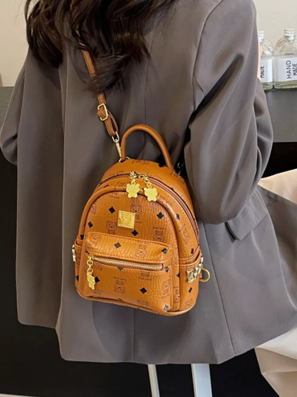 Patterned Mini Backpack Bag, image 7