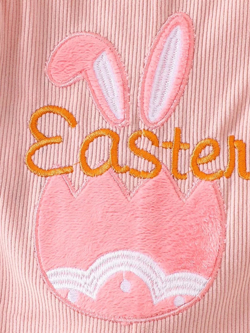 Children's Easter Bunny Embroidered Corduroy Overalls, image 3